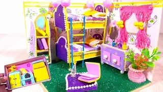 DIY Miniature Dollhouse Room ~ Rapunzel Room Decor, Bedroom Portable Dollhouse