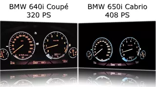 2012 BMW 640i Coupé (F13) vs. 650i Cabrio (F12) 0-100 km/h Acceleration Beschleunigung