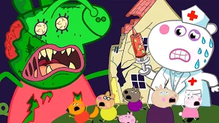 ZOMBIE APOCALYPSE, Peppa Pig Turn Into Giant Zombie At School | Peppa Pig Funny Animation