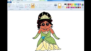 How to Draw Disney Princess Tiana Cute step by step