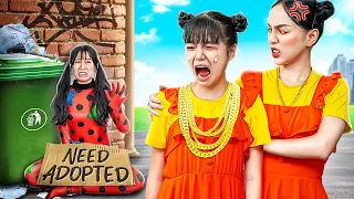 My Adopted Sister Is Ladybug... Don't Break Our Friendship, Mom! - Funny Stories About Baby Doll