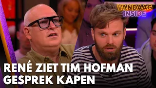 René ziet Tim Hofman gesprek kapen in talkshow: 'Stuitende arrogantie!' | VANDAAG INSIDE