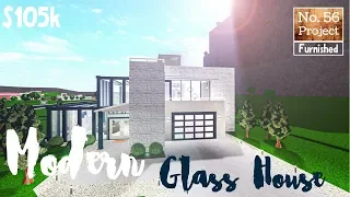 Bloxburg Build || Modern Glass House | Roblox (No Large Plot)
