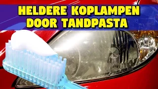 KOPLAMPEN HELDER POLIJSTEN MET TANDPASTA