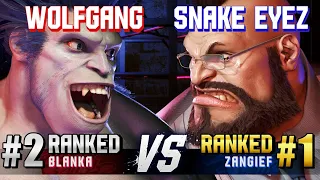 SF6 ▰ WOLFGANG (#2 Ranked Blanka) vs SNAKE EYEZ (#1 Ranked Zangief) ▰ Ranked Matches