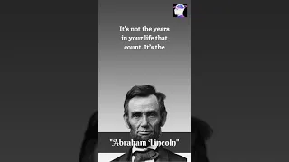 It’s not the years in your life । Abraham Lincoln । inspirational quotes । Motivational  #shorts