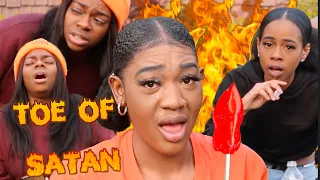 WORLD'S HOTTEST LOLLIPOP CHALLENGE! (TOE OF SATAN) | EXTREMELY CRAZY | WE THREW UP! 🤮👹🔥