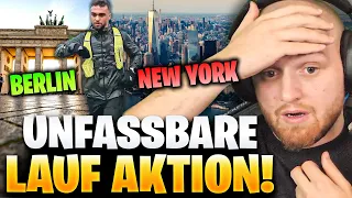 😨🤯Er LÄUFT von BERLIN nach NEW YORK zu FUß! - REAKTION FOLGE 1 | Trymacs Stream Highlights