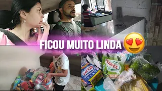 FUI NA NOSSA CASA VER O RESULTADO DA BANCADA 🏡| MOSTREI AS COMPRAS| ENTREGAMOS OS BRINQUEDOS 😍