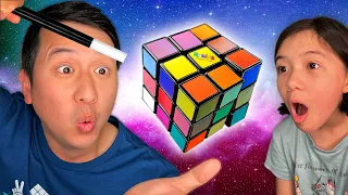 Impressing My Kids With RUBIK'S MAGIC TRICKS ✨