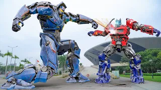 Transformers: Optimus Prime vs Gipsy Jaeger Robot War - Future Technology VFX 23nd Century