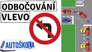 Odbočování vlevo⛔Křižovatky [Autoškola]: Jak na přednost při odbočení doleva? Příklady + Praxe