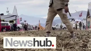 'Not getting anywhere soon': Kiwi stranded at Burning Man as festival turned to mud-bath | Newshub