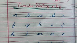 Cursive writing a to z| english small letters abcd |cursive abcd | cursive handwriting practice