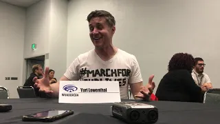 Yuri Lowenthal Interview (Batman Ninja) | WonderCon 2018 backwards