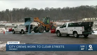 Road crews work to clear street in Greater Cincinnati