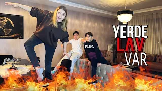 EVİN İÇİNDE YERDE LAV VAR CHALLENGE !! THE FLOOR İS LAVA CHALLENGE