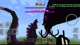 Shin Godzilla VS Cracker's Wither Storm Boss - Minecraft PE Mob Fight