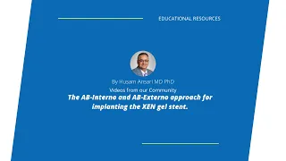 The AB-Interno and AB-Externo approach for implanting the XEN gel stent.