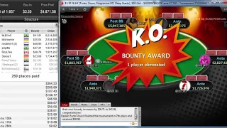 "Mr.B1n0" win PokerStars $3.30 NLHE Turbo, Zoom, Progressive KO, Deep Stacks Oct 06, 2019