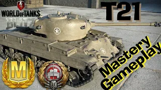 WOT Blitz T21 3,5k Damage Mastery Gameplay