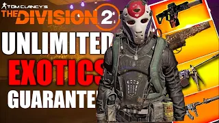 GUARANTEED 3 EXOTICS IN 5 MIN! UNLIMITED EXOTICS AND NAMED ITEMS | Division 2 BEST OP Farming Method