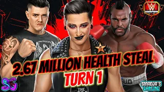 😱🔥 Rhea Ripley Judgment Day 6 Star Gameplay over 2.67 Million Health Steal Turn 1 / WWE Champions