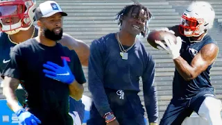 Odell Beckham Jr Workout W/ Cam Newton QB1 & Patriots WR Nkeal Harry Is Insane 😳