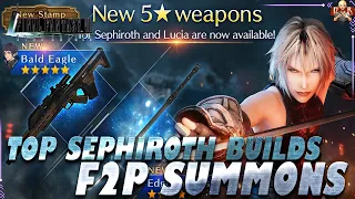 [FF7: Ever Crisis] - F2P Best Sephiroth Builds & Summons! The Life of an F2P is full of heartbreak!