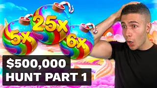 $500000 BONUS HUNT OPENING - Part 1 🎰 31 Slot Bonuses - Sweet Bonanza & Dinopolis