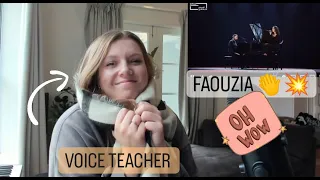 Voice Teacher Reacts - FAOUZIA - Crazy - Live