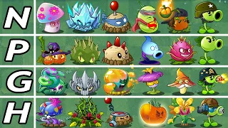 PVZ2 Discovery - All NEW & OLD Plants Evolution NOOB - PRO - GOD - HACKER (Official & China Version)