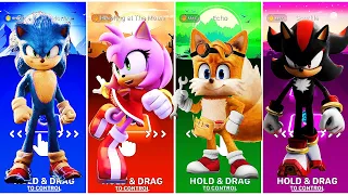 Sonic vs Amy Rose vs Tails vs Shadow || Tiles Hop Edm Rush