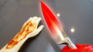 EXPERIMENT Glowing 1000 degree KNIFE VS ARM