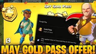 How to Get May 2024 Gold Pass FREE 😍💯 | Free Gold pass in Clash of clans |