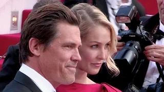 Josh Brolin and his soon to be wife Katherine Boyd on the red carpet of Sicario in Cannes