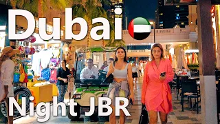 Nightlife Dubai Jumeirah Residence Walking Tour 4K 🇦🇪