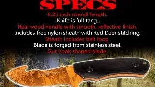 Red Deer Hunting Full Tang Knife Video