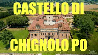 Il Castello di Chignolo Po ripreso dal cielo.