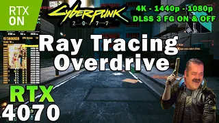 Cyberpunk 2077 RayTracing OVERDRIVE | RTX 4070 | R7 5800X3D | 4K - 1440p - 1080p | Max Settings