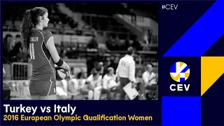 Turkey vs Italy FULL MATCH | 2016 European Olympic Qualification Women