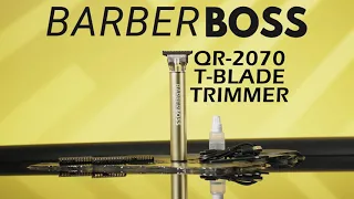 BarberBoss QR-2070 Beard & Hair Trimmer T-Blade – Travel Friendly