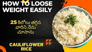Cauliflower Rice||Keto Diet|Weight loss Recipe|Telugu Vlogs||A Beautiful Day with Bindu||