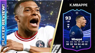 IS HE STILL USABLE???!!!! 93 RATED UCL KYLIAN MBAPPE PLAYER REVIEW - EA FC 24 ULTIMATE TEAM