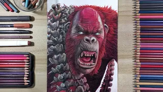 Drawing Skar King (Godzilla x Kong: The New Empire) | Fame Art