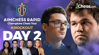 Magnus v Fabiano & Levon v Nodirbek Headline Winners Bracket | Aimchess Rapid Knockout Stage Day 2