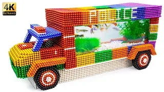 DIY - Build Amazing Police Car Fish Tank Aquarium With Magnetic Balls (Satisfying) - Magnet Balls