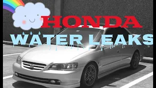 Identify and fix water leaks in a Honda Accord