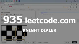 Разбор задачи 935 leetcode.com Knight Dialer