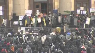 Харьков. Митинг, штурм ХОГА. Видео с высоты